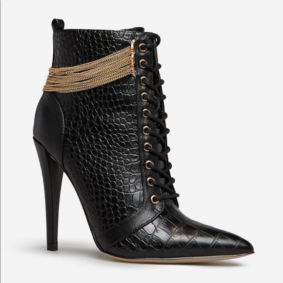 Black chain link detail booties7 7.5 8 8.5 9 9.5 - Picture 2 of 13